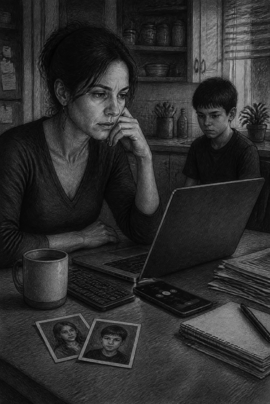 Lámina de grafito para Capítulo XIII · La misma historia