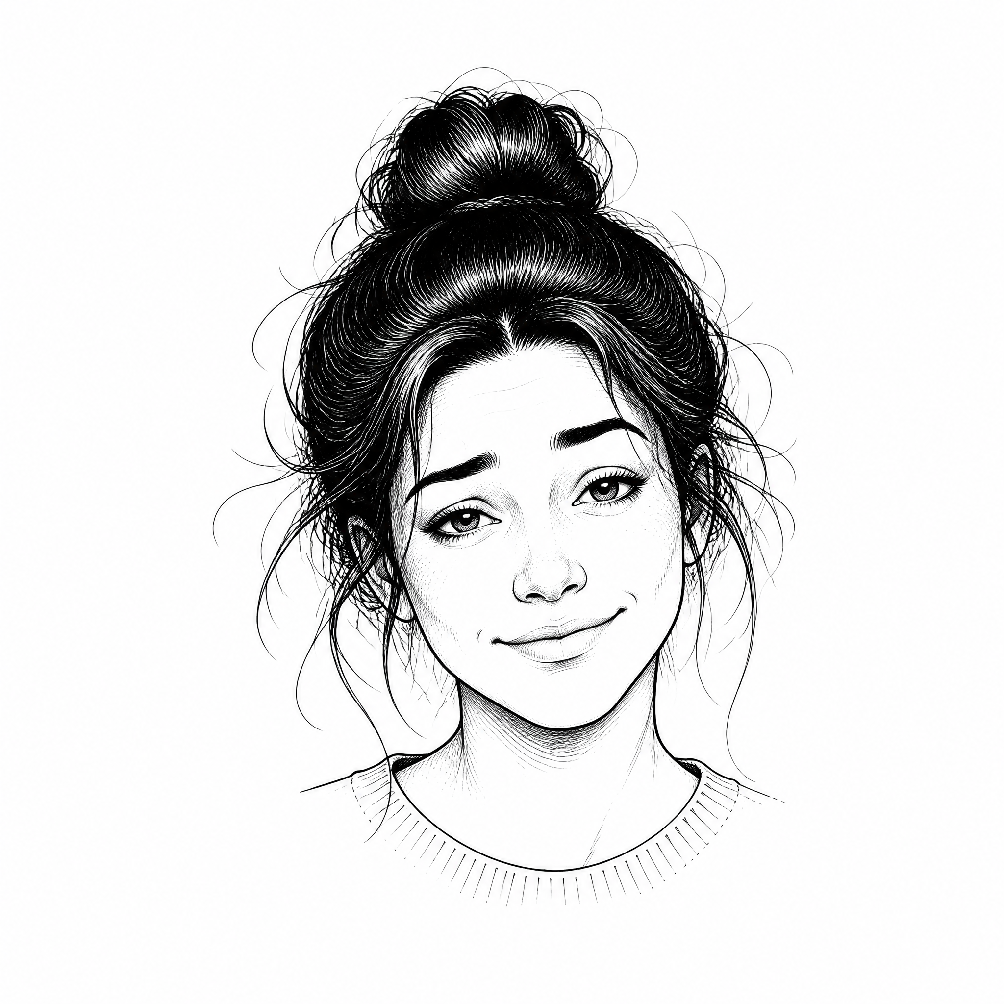 Chica adulta con cara de entenderlo todo regular