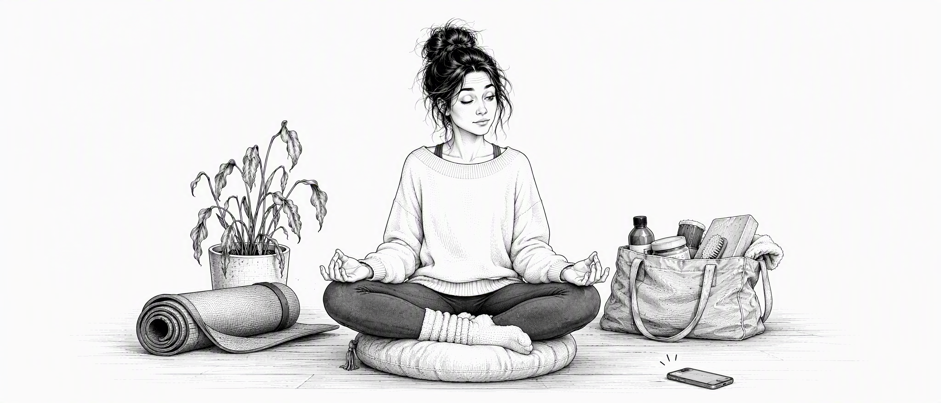 Ilustración del capítulo 3: La app de meditación que nunca abres