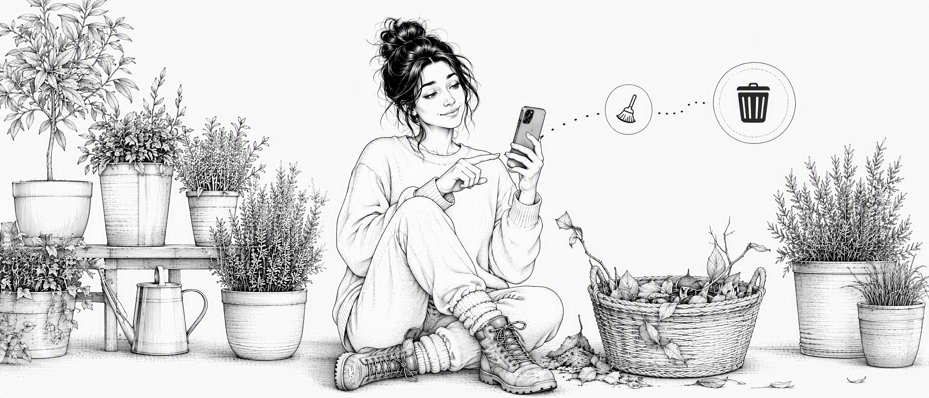 Ilustración del capítulo 10: Curar un feed como quien cuida un jardín