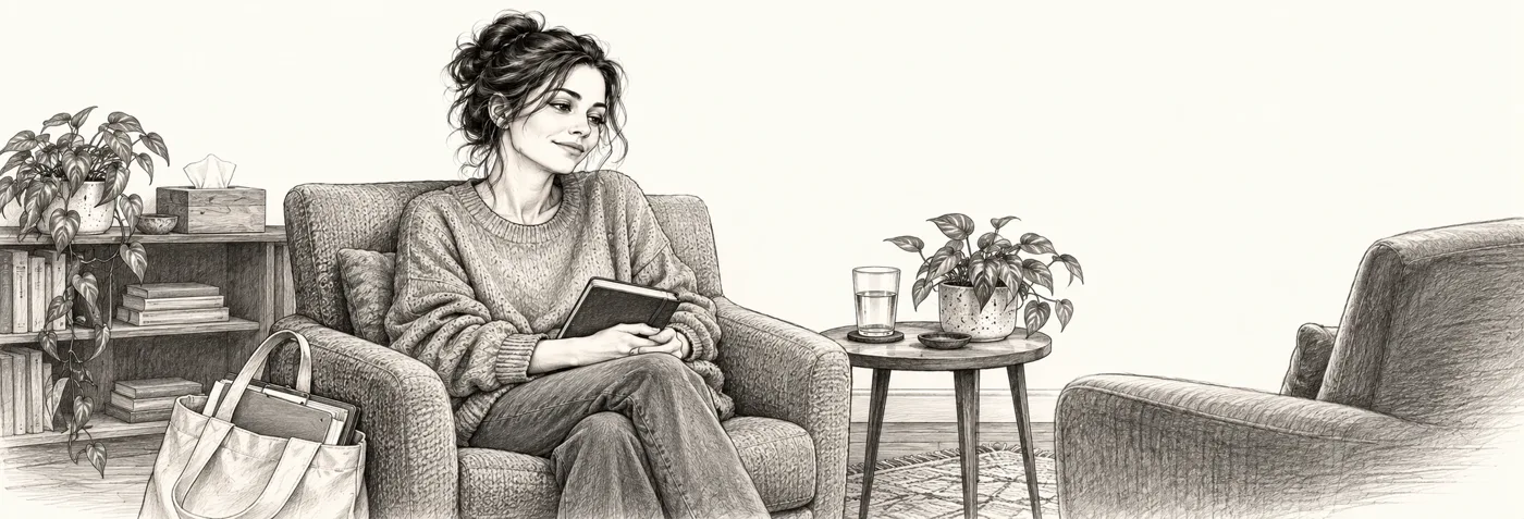Estoy bien. ¿Cuánto tiempo tenemos? — ilustración en grafito