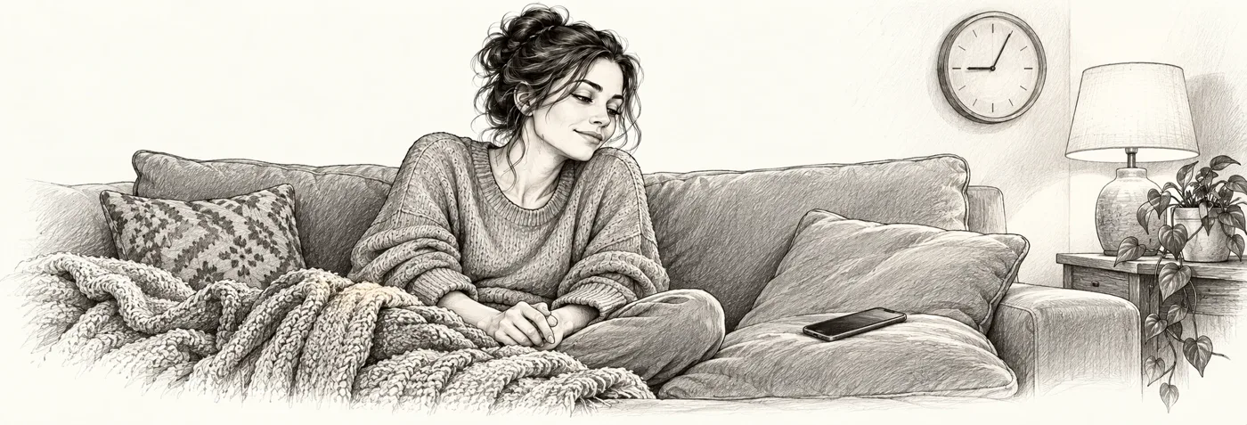 La culpa se queda después de enviar el mensaje — ilustración en grafito