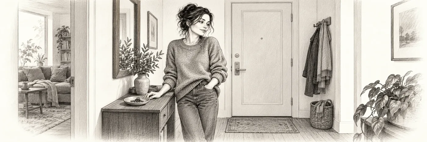 Perdonar no devuelve las llaves automáticamente — ilustración en grafito