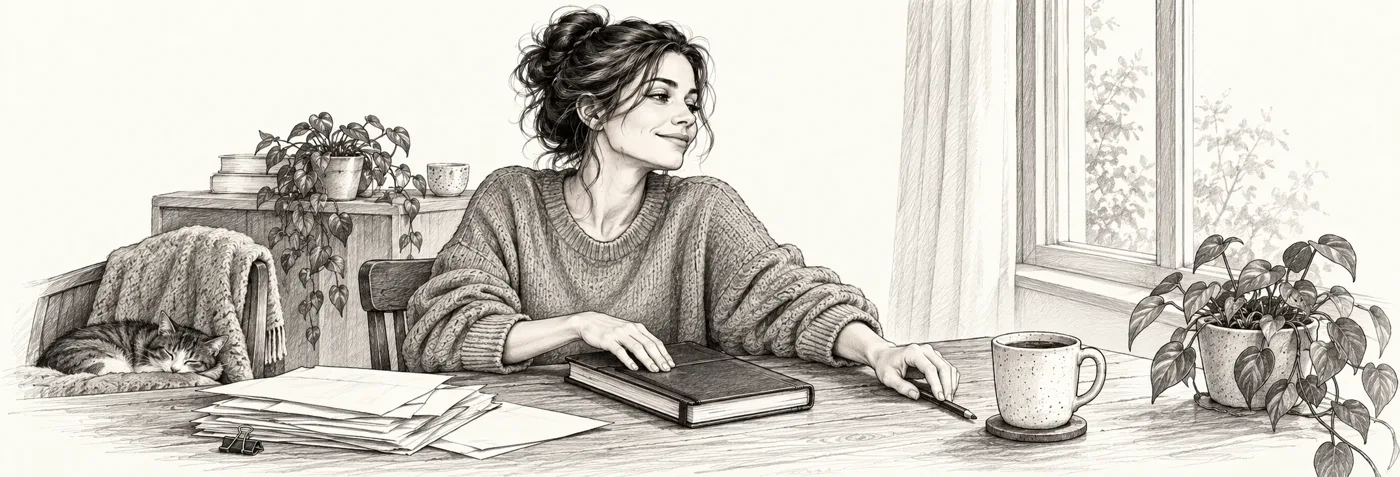Tu vida no es una práctica para entregar el viernes — ilustración en grafito