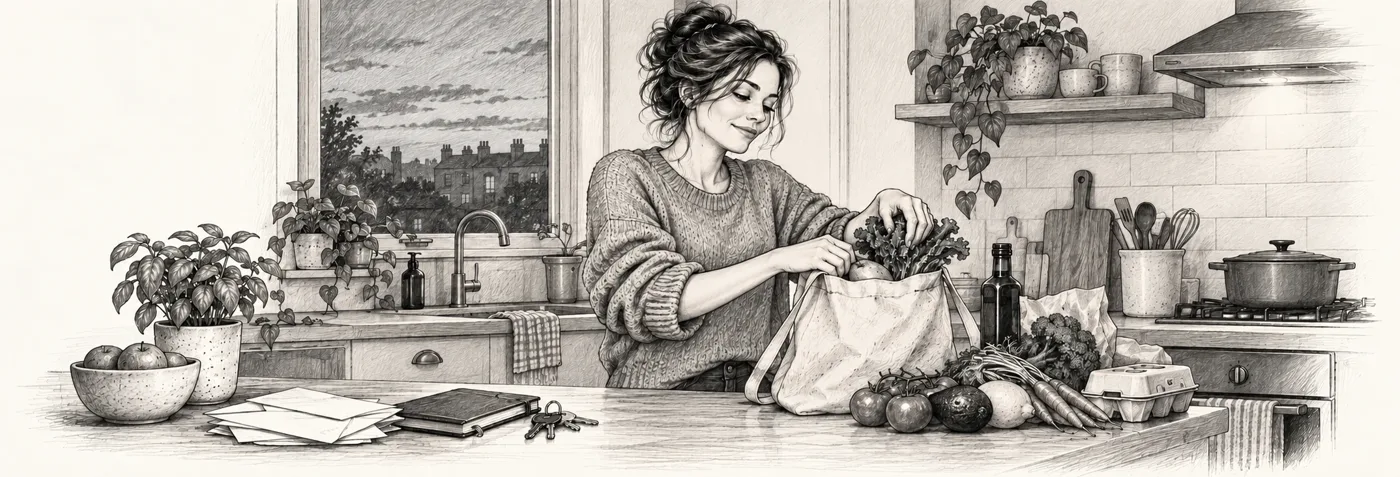 Lo hablamos en terapia. Luego toca el martes — ilustración en grafito